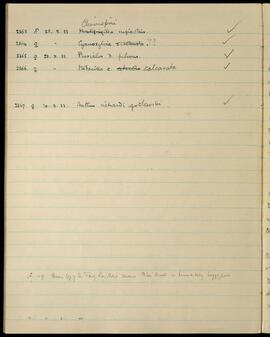 Chumspiri bird records, 28–30 September 1933