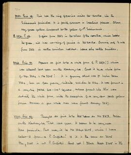 Field notes on Primula specimens (3353, 3366, 3367, 3370), Kashong La, Tibet