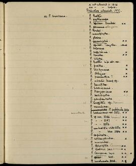 Primula collections list, 1937