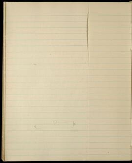 Blank lined page with small pencil sketch