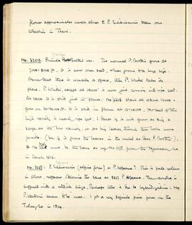 Field notes on Primula specimens Nos. 3206 and 3228