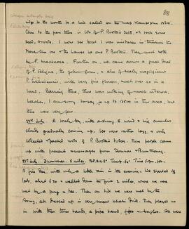 Diary entries for 22–23 July: collections and march to Dhomkhar